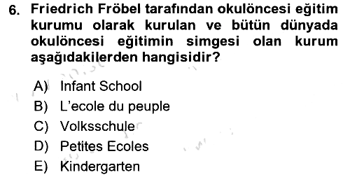 Eğitim Tarihi 2016-2017 Dönem Sonu Sınavı - 6. soru