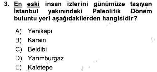Eski Anadolu Tarihi 2017-2018 Ara Sınav - 3. soru