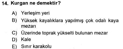 Eski Anadolu Tarihi 2017-2018 Dönem Sonu Sınavı - 14. soru