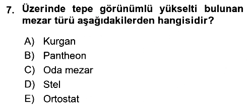 Eski Anadolu Tarihi 2018-2019 Dönem Sonu Sınavı - 7. soru