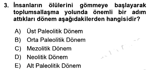 Eski Anadolu Tarihi 2023-2024 Dönem Sonu Sınavı - 3. soru
