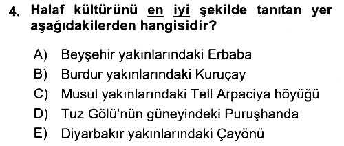 Eski Mezopotamya ve Mısır Tarihi 2021-2022 Ara Sınav - 4. soru