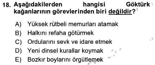 Hukuk Tarihi 2016-2017 3 Ders Sınavı - 18. soru
