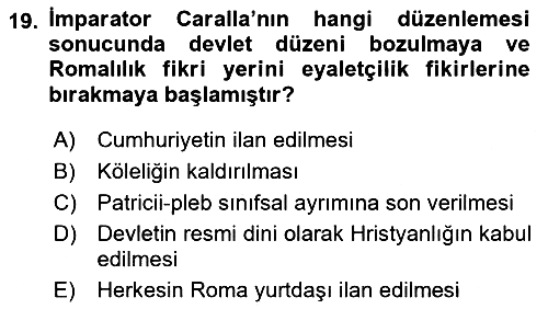 Hukuk Tarihi 2021-2022 Ara Sınav - 19. soru