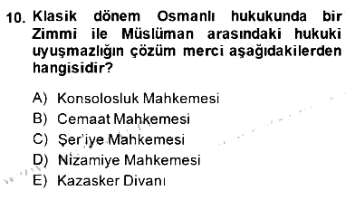 Hukuk Tarihi 2014-2015 Dönem Sonu Sınavı - 10. soru