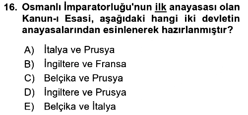 Hukuk Tarihi 2024-2025 Dönem Sonu Sınavı - 16. soru