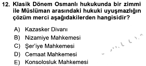 Hukuk Tarihi 2018-2019 Yaz Okulu Sınavı - 12. soru