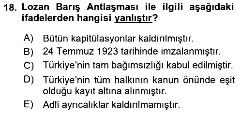 Hukuk Tarihi 2018-2019 Yaz Okulu Sınavı - 18. soru