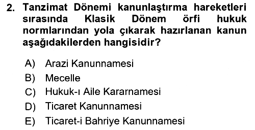Hukuk Tarihi 2020-2021 Yaz Okulu Sınavı - 2. soru
