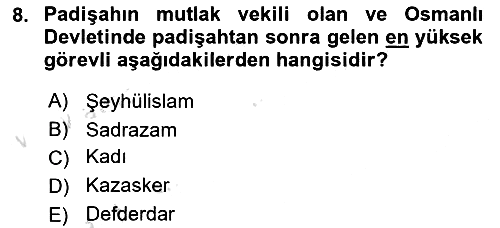 Hukuk Tarihi 2021-2022 Yaz Okulu Sınavı - 8. soru