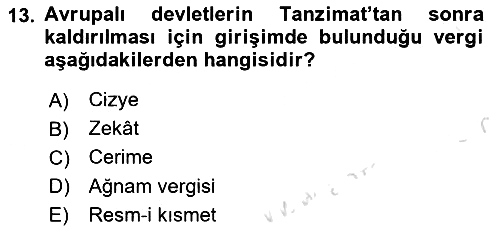 Hukuk Tarihi 2023-2024 Yaz Okulu Sınavı - 13. soru