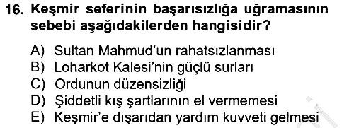 İlk Müslüman Türk Devletleri 2012-2013 Dönem Sonu Sınavı - 16. soru