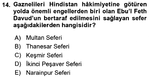 İlk Müslüman Türk Devletleri 2023-2024 Dönem Sonu Sınavı - 14. soru