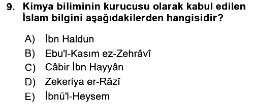 İslam Tarihi ve Medeniyeti 2 2016-2017 Ara Sınav - 9. soru