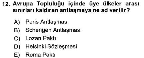 Kültür Tarihi 2017-2018 3 Ders Sınavı - 12. soru