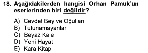 Kültür Tarihi 2012-2013 Dönem Sonu Sınavı - 18. soru