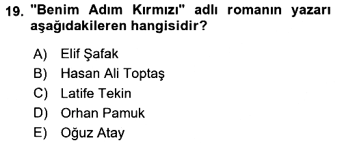 Kültür Tarihi 2024-2025 Yaz Okulu Sınavı - 19. soru
