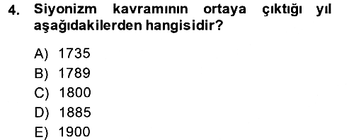 Modern Ortadoğu Tarihi 2013-2014 Ara Sınav - 4. soru