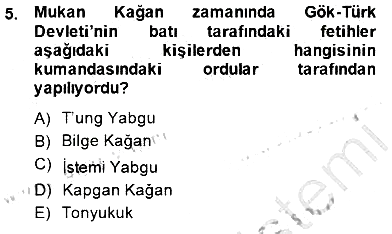 Orta Asya Türk Tarihi 2014-2015 Ara Sınav - 5. soru