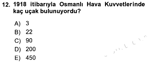 Osmanlı Devleti Yenileşme Hareketleri (1876-1918) 2022-2023 Ara Sınav - 12. soru