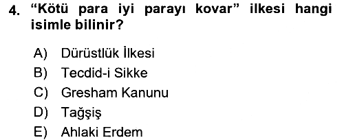 Osmanlı İktisat Tarihi 2016-2017 3 Ders Sınavı - 4. soru
