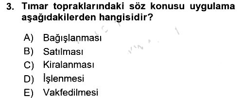 Osmanlı İktisat Tarihi 2017-2018 Ara Sınav - 3. soru
