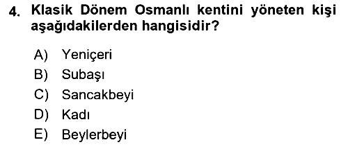 Osmanlı İktisat Tarihi 2025-2026 Ara Sınav - 4. soru