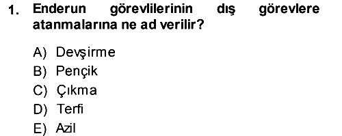 Osmanlı Merkez ve Taşra Teşkilatı 2013-2014 Ara Sınav - 1. soru