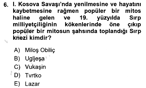 Osmanlı Tarihi (1300-1566) 2022-2023 Ara Sınav - 6. soru