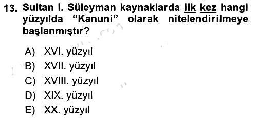 Osmanlı Tarihi (1300-1566) 2021-2022 Dönem Sonu Sınavı - 13. soru