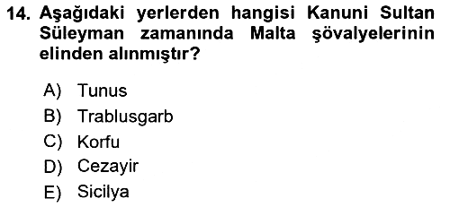 Osmanlı Tarihi (1300-1566) 2023-2024 Dönem Sonu Sınavı - 14. soru