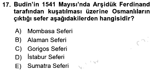 Osmanlı Tarihi (1300-1566) 2025-2026 Yaz Okulu Sınavı - 17. soru