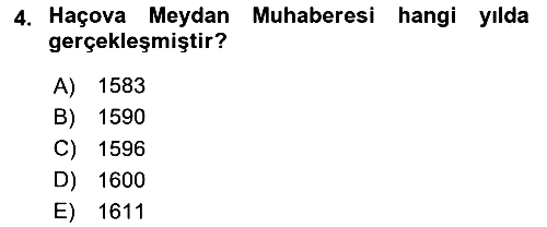 Osmanlı Tarihi (1566-1789) 2020-2021 Yaz Okulu Sınavı - 4. soru