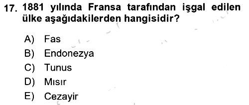 Osmanlı Tarihi (1876–1918) 2024-2025 Ara Sınav - 17. soru