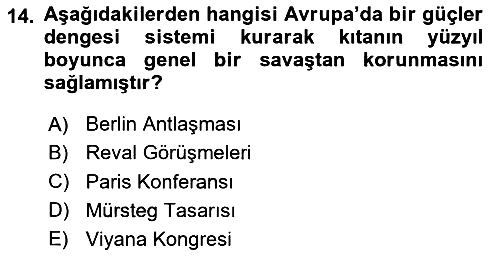 Osmanlı Tarihi (1876–1918) 2024-2025 Dönem Sonu Sınavı - 14. soru