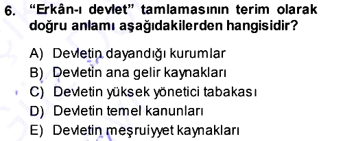 Osmanlı Türkçesi Metinleri 1 2013-2014 Ara Sınav - 6. soru
