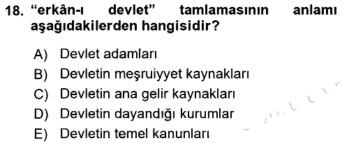 Osmanlı Türkçesi Metinleri 1 2022-2023 Ara Sınav - 18. soru