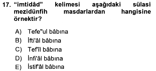 Osmanlı Türkçesi Metinleri 1 2018-2019 Yaz Okulu Sınavı - 17. soru