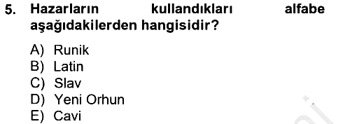 Rusya Tarihi 2012-2013 Ara Sınav - 5. soru