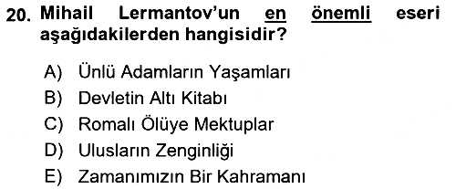 Rusya Tarihi 2021-2022 Ara Sınav - 20. soru