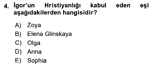 Rusya Tarihi 2023-2024 Ara Sınav - 4. soru