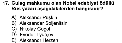 Rusya Tarihi 2012-2013 Dönem Sonu Sınavı - 17. soru