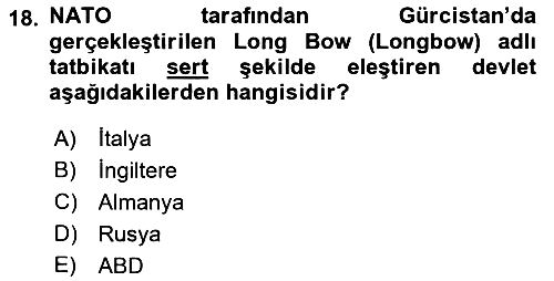 Rusya Tarihi 2021-2022 Dönem Sonu Sınavı - 18. soru