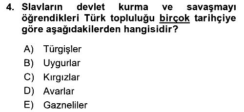 Rusya Tarihi 2023-2024 Dönem Sonu Sınavı - 4. soru