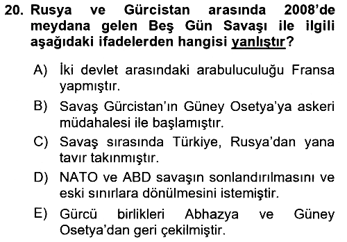 Rusya Tarihi 2023-2024 Dönem Sonu Sınavı - 20. soru