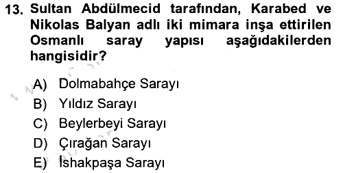 Sanat Tarihi 2018-2019 3 Ders Sınavı - 13. soru