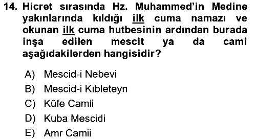 Sanat Tarihi 2018-2019 3 Ders Sınavı - 14. soru