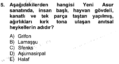 Sanat Tarihi 2013-2014 Ara Sınav - 5. soru