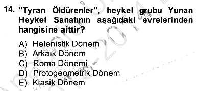 Sanat Tarihi 2013-2014 Ara Sınav - 14. soru