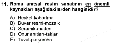 Sanat Tarihi 2014-2015 Ara Sınav - 11. soru